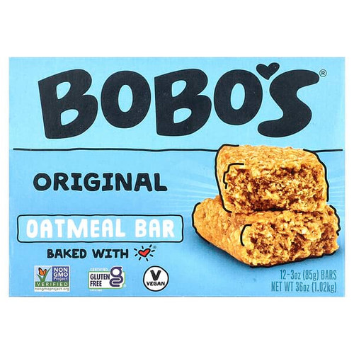 <img alt="Bobos Oat Bars, Original Oatmeal Bars, 12 Bars, 3 oz (85 g) Each" title="Bobos Oat Bars, Original Oatmeal Bars, 12 Bars, 3 oz (85 g) Each,829262000111"