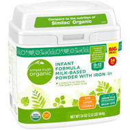 Simple Truth Organic Infant Formula Milk-Based Powder with Iron Tub -- 34 oz