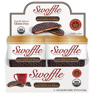 Swoffle Organic Waffle Cookie Stroopwafel Gluten Free Dark Chocolate Dipped -- 14 Waffle Cookies