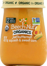 Beech-Nut Organic Stage 2 Butternut Squash & Sweet Corn -- 4 oz Each / Pack of 10