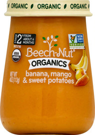 Beech-Nut Organic Stage 2 Banana, Mango & Sweet Potato -- 4 oz Each / Pack of 10