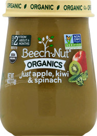 Beech-Nut Organic Stage 2 Apple, Kiwi & Spinach -- 4 oz Each / Pack of 10