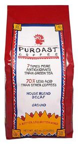 Puroast Low Acid Coffee House Blend Natural Decaf Drip Grind -- 2.5 lbs