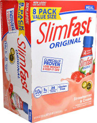 SlimFast Original RTD Meal Replacement Shake Strawberries & Cream -- 8 Bottles