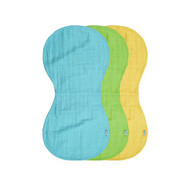 Green Sprouts Muslin Burp Cloths made from Organic Cotton -Aqua Set-9.5" x 24" -- 3 Pack