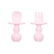 Bumkins Chewtensils Baby Spoon and Fork Set - Pink -- 2 Pack