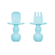 Bumkins Chewtensils Baby Spoon and Fork Set - Blue -- 2 Pack