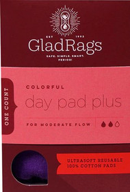 Gladrags Colorful Day Pad Plus Reusable Cotton Pads -- 1 Pad