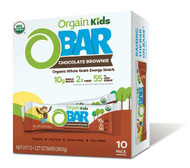 Orgain Kids O Bar Organic Whole Grain Energy Snack Chocolate Brownie -- 10 Bars