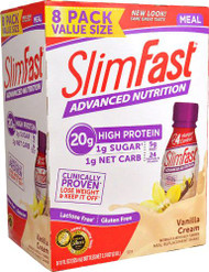 SlimFast Advanced Nutrition High Protein RTD Shake Vanilla Cream -- 8 Bottles