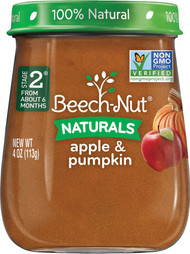 Beech-Nut Naturals Stage 2 Apple & Pumpkin -- 4 oz Each / Pack of 10