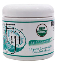 Organic Fiji Organic Coconut Oil Sea Salt Scrub Peppermint -- 20 oz