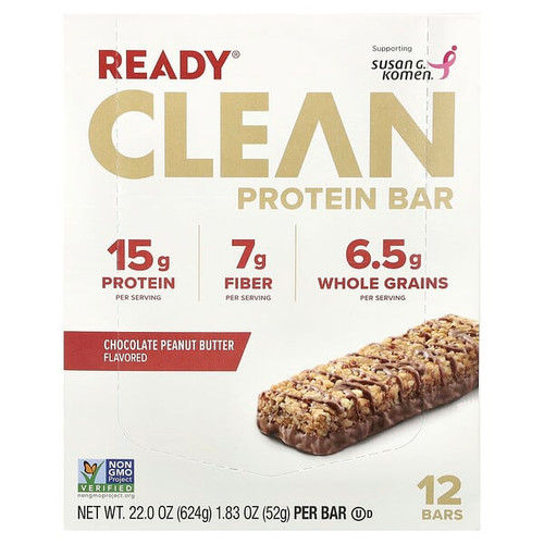 <img alt="Ready, Clean Protein Bar, Chocolate Peanut Butter, 12 Bars, 1.83 oz (52 g) Each" title="Ready, Clean Protein Bar, Chocolate Peanut Butter, 12 Bars, 1.83 oz (52 g) Each,847644005073"