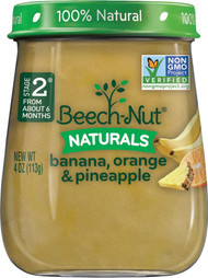 Beech-Nut Naturals Stage 2 Banana, Orange, Pineapple -- 4 oz Each / Pack of 10