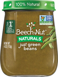 Beech-Nut Naturals Stage 1 Just Green Beans -- 4 oz Each / Pack of 10