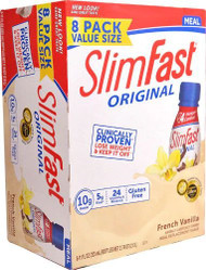 SlimFast Original RTD Meal Replacement Shake French Vanilla -- 8 Bottles
