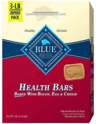 Blue Buffalo Blue Health Bars Dog Biscuits Baked with Bacon Egg & Cheese -- 3 lb