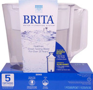 Brita SOHO Water Filtration System, 5 Cup Pitcher -- 1 Dispenser