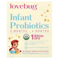 <img alt="LoveBug Probiotics, Infant Probiotics, 0-6 Months, 1 Billion CFU, 30 Single Serve Stick Packs, 0.05 oz (1.5 g) Each" title="LoveBug Probiotics, Infant Probiotics, 0-6 Months, 1 Billion CFU, 30 Single Serve Stick Packs, 0.05 oz (1.5 g) Each,861383000328"