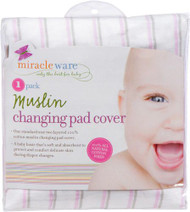 MiracleWare Pink & Gray Stripes Muslin Serenity Blanket -- 1 Piece