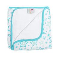 MiracleWare Muslin Serenity Blanket Aqua Stars -- 1 Piece