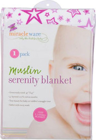 MiracleWare Muslin Serenity Blanket Pink Stars -- 1 Piece
