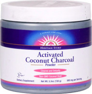 Heritage Products Activated Coconut Charcoal Powder -- 500 mg - 5.3 oz