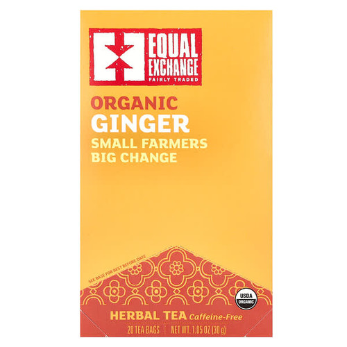 <img alt="Equal Exchange, Organic Ginger, Herbal Tea, Caffeine Free, 20 Tea Bags, 1.05 oz (30 g)" title="Equal Exchange, Organic Ginger, Herbal Tea, Caffeine Free, 20 Tea Bags, 1.05 oz (30 g),745998500254"