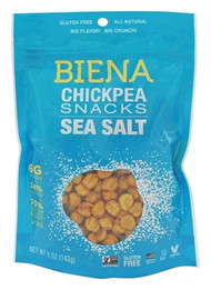 3 PACK of Biena Roasted Chickpea Snacks Sea Salt -- 6 Pouches