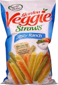 3 PACK of Sensible Portions Garden Veggie Straws Gluten Free Zesty Ranch -- 16 oz