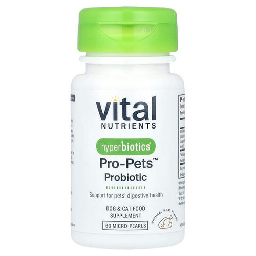 <img alt="Vital Nutrients, Hyperbiotics, Pro-Pets Probiotic, For Dogs & Cats, Natural Meat, 60 Micro-Pearls" title="Vital Nutrients, Hyperbiotics, Pro-Pets Probiotic, For Dogs & Cats, Natural Meat, 60 Micro-Pearls,9506000113784"
