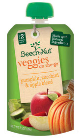 Beech-Nut Veggies on the Go Stage 2 Pumpkin, Zucchine & Apple -- 3.5 oz Each / Pack of 12