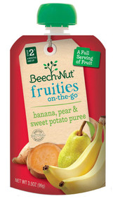 Beech-Nut Fruit On-The-Go Stage 2 Banana Pear & Sweet Potato -- 3.5 oz Each / Pack of 12