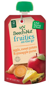 Beech-Nut Fruit On-The-Go Stage 2 Apple, Sweet Potato, Pineapple -- 3.5 oz Each / Pack of 12