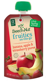 Beech-Nut Fruit On-The-Go Stage 2 Banana, Apple, Strawberry -- 3.5 oz Each / Pack of 12