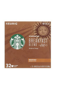 Starbucks Ground Coffee Medium Roast Breakfast Blend -- 32 K-Cups