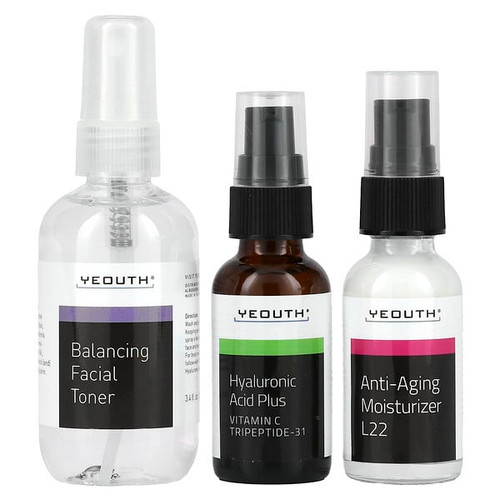 <img alt="YEOUTH, Essential Anti-Aging Skin Care System, 3 Piece Set" title="YEOUTH, Essential Anti-Aging Skin Care System, 3 Piece Set,671315019102"