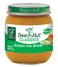 Beech-Nut Classics Jar Stage 2 Chicken Rice Dinner -- 4 oz Each / Pack of 10