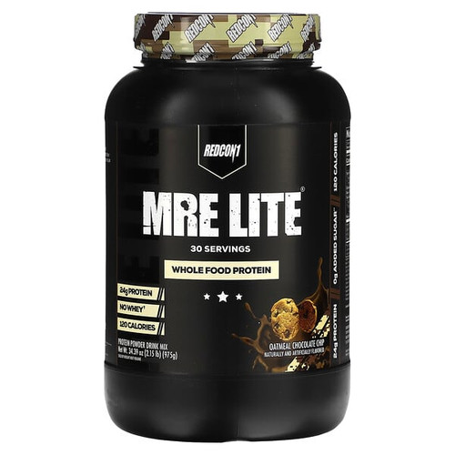 <img alt="Redcon1, MRE Lite, Whole Food Protein, Oatmeal Chocolate Chip, 2.15 lb (975 g)" title="Redcon1, MRE Lite, Whole Food Protein, Oatmeal Chocolate Chip, 2.15 lb (975 g),850004759080"