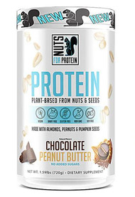 Nuts For Protein Plant-Based Protein Dietary Supplement Chocolate Peanut Butter -- 1.59 lbs