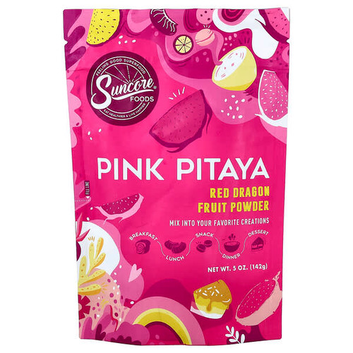 <img alt="Suncore Foods, Pink Pitaya Powder, Red Dragon Fruit, 5 oz (142 g)" title="Suncore Foods, Pink Pitaya Powder, Red Dragon Fruit, 5 oz (142 g),857069007088"