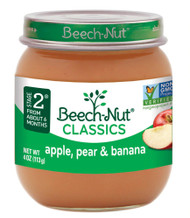 Beech-Nut Classics Jar Stage 2 Apple, Pear & Banana -- 4 oz Each / Pack of 10