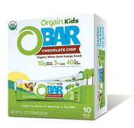 Orgain Kids O Bar Organic Whole Grain Energy Snack Chocolate Chip -- 10 Bars