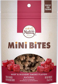 3 PACK of Nutro Mini Bites Dog Treats Beef & Hickory Smoke -- 4.5 oz