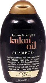 3 PACK of Organix Hydrate & Defrizz Kukui Oil Shampoo -- 13 fl oz
