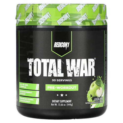 <img alt="Redcon1, Total War, Pre-Workout, Green Apple, 15.66 oz (444 g)" title="Redcon1, Total War, Pre-Workout, Green Apple, 15.66 oz (444 g),850004759295"