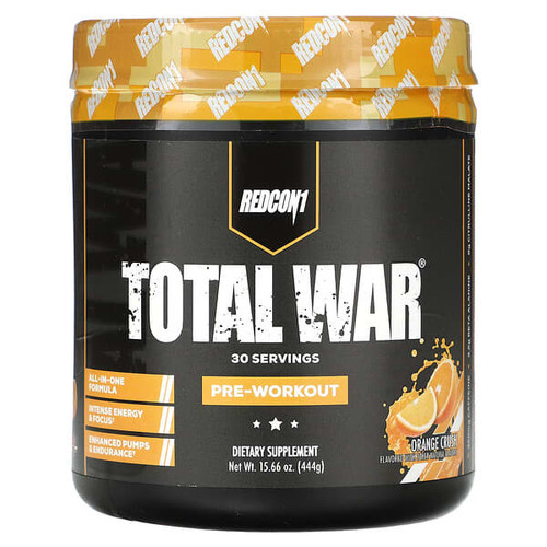 <img alt="Redcon1, Total War, Pre-Workout, Orange Crush, 15.66 oz (444 g)" title="Redcon1, Total War, Pre-Workout, Orange Crush, 15.66 oz (444 g),850004759233"