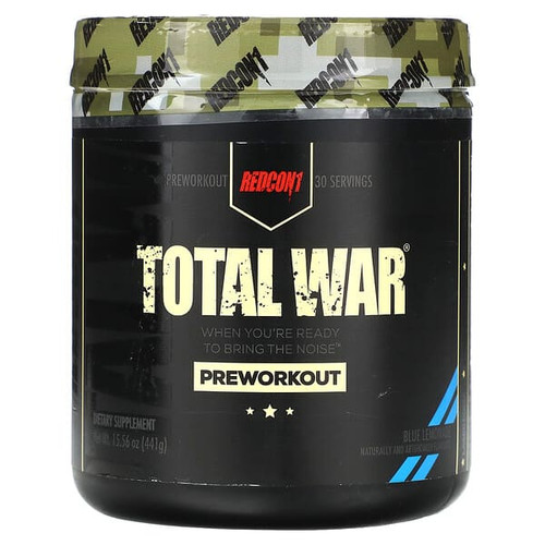 <img alt="Redcon1, Total War, Pre-Workout, Blue Lemonade, 15.56 oz (441 g)" title="Redcon1, Total War, Pre-Workout, Blue Lemonade, 15.56 oz (441 g),850004759189"