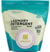 GrabGreen 3-in-1 Laundry Detergent Fragrance Free -- 100 Loads