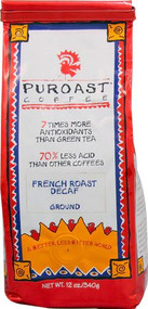 Puroast Low Acid Ground Coffee Decaf French Roast -- 12 oz